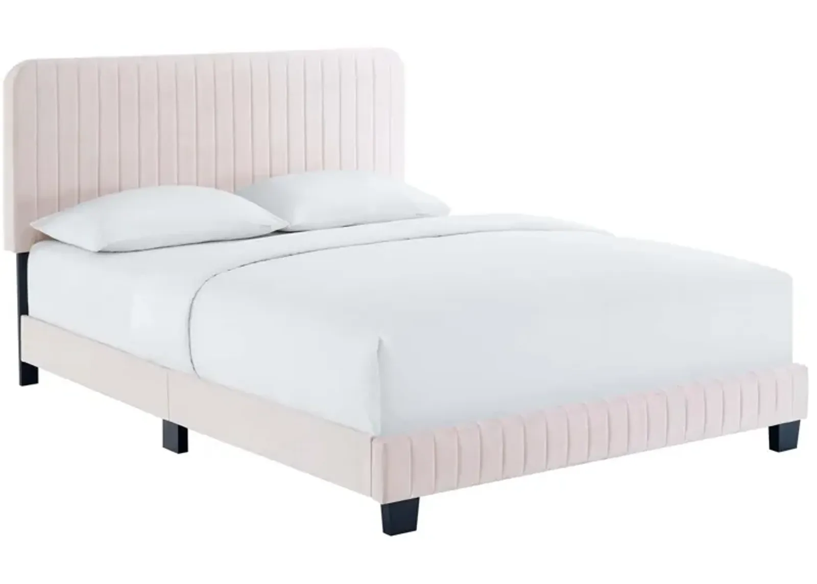 Celine Channel Tufted Performance Velvet Queen Platform Bed