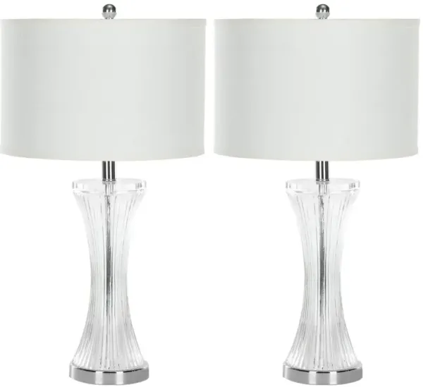 Zelda 25-Inch H Glass Table Lamp - Set of 2