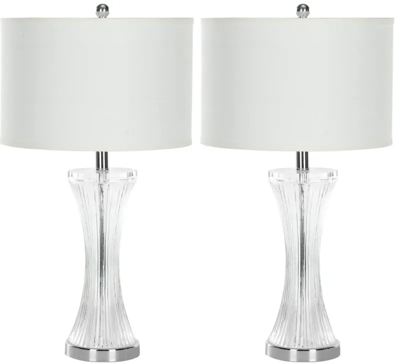 Zelda 25-Inch H Glass Table Lamp - Set of 2