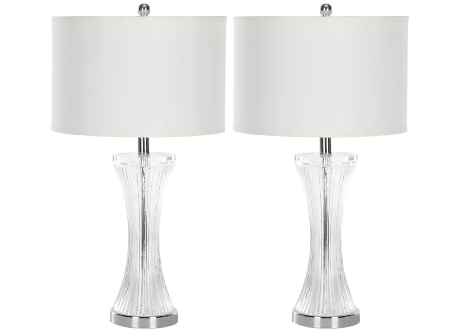 Zelda 25-Inch H Glass Table Lamp - Set of 2