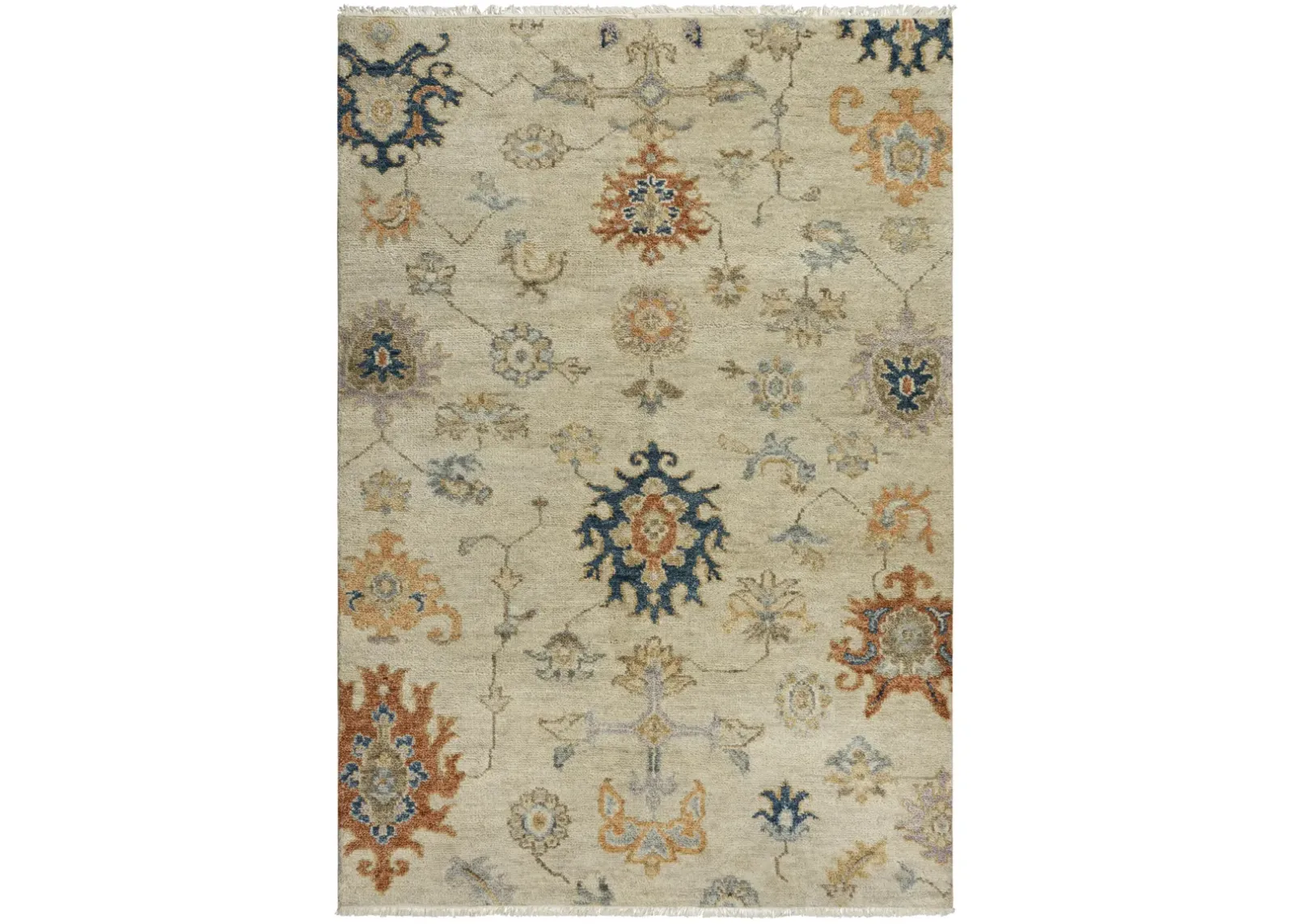 Envision Beige  Hand Spun Wool 8' x 10' Rectangle Rug