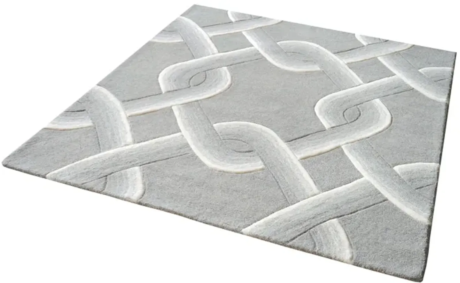 Desna Hand-tufted Wool Rug in Grey