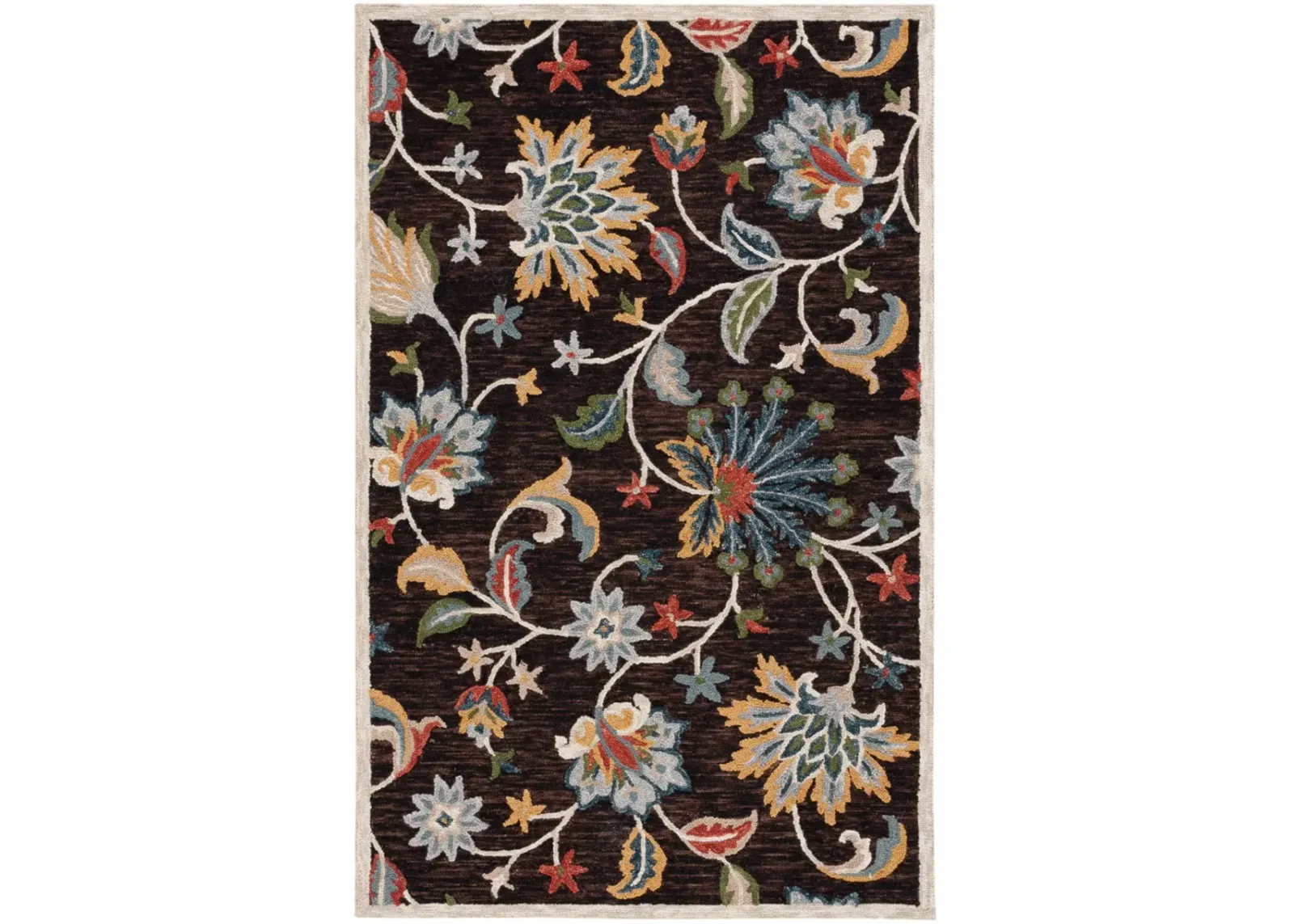 BLOSSOM 568 BROWN  8' x 10' Large Rectangle Rug