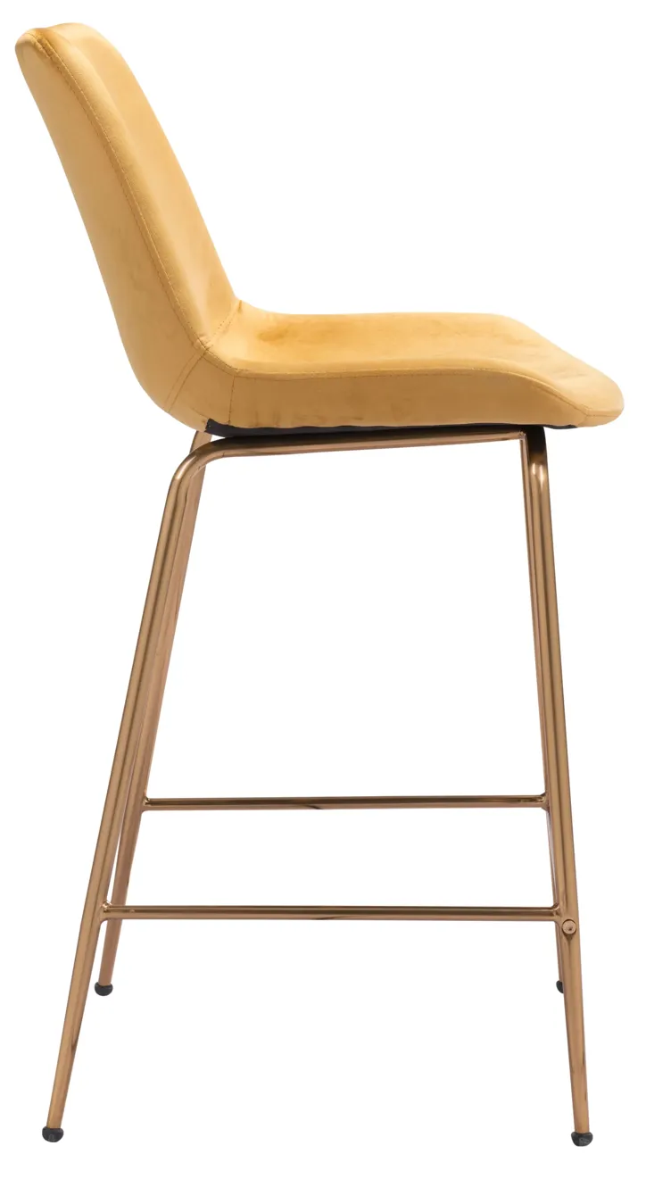 Tony Counter Stool Yellow & Gold