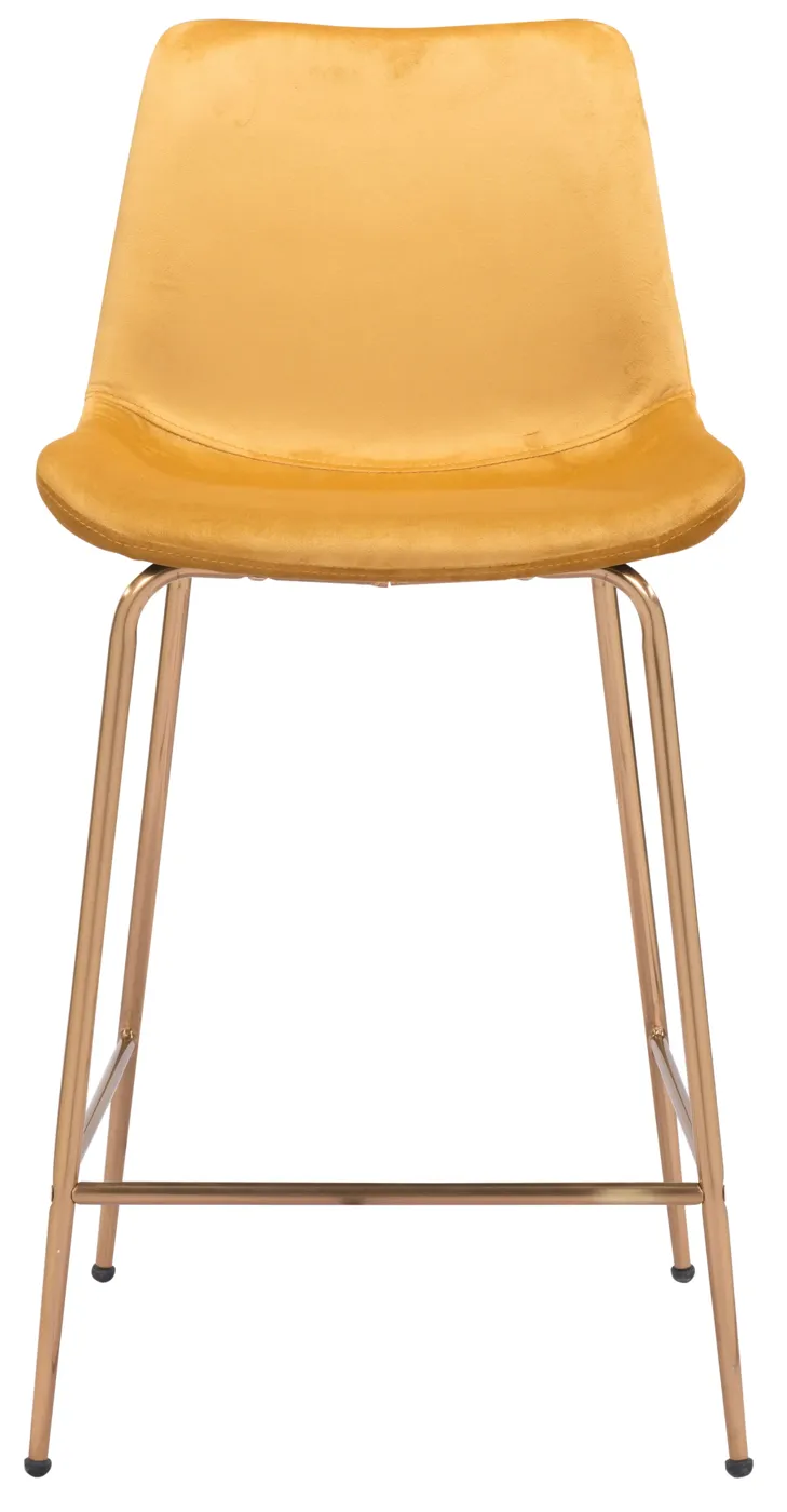 Tony Counter Stool Yellow & Gold