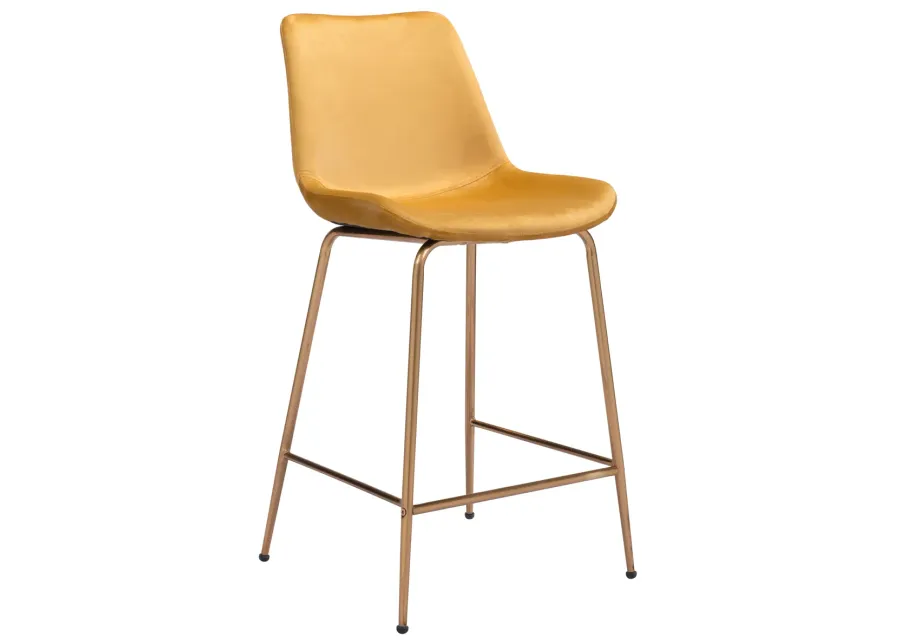 Tony Counter Stool Yellow & Gold