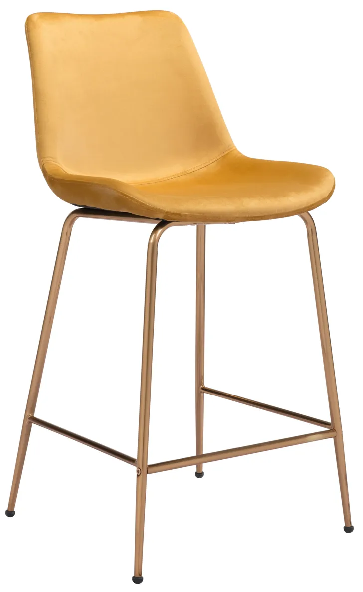 Tony Counter Stool Yellow & Gold