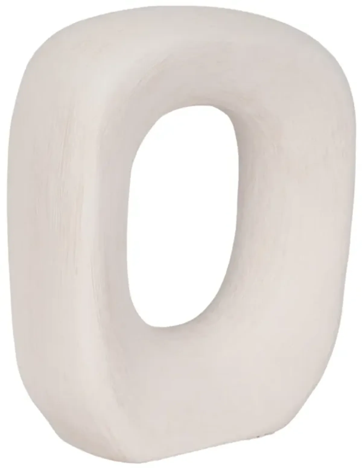 10" Short Rough Open Cut-out Object, White