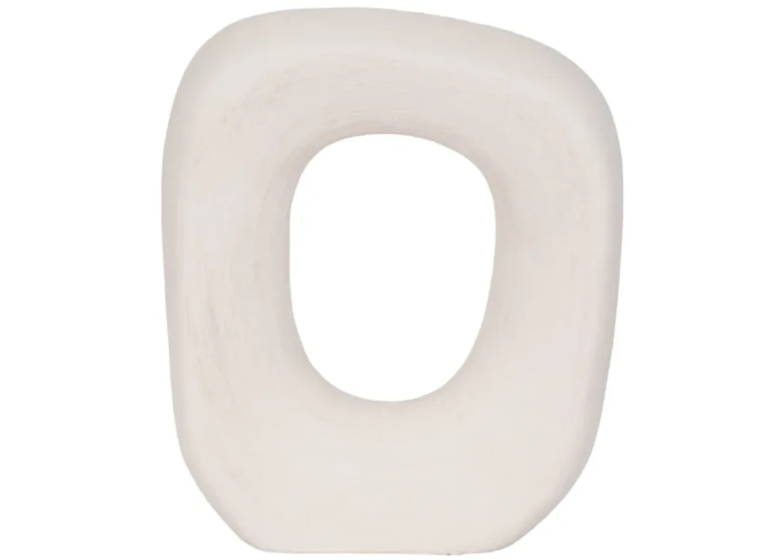 10" Short Rough Open Cut-out Object, White