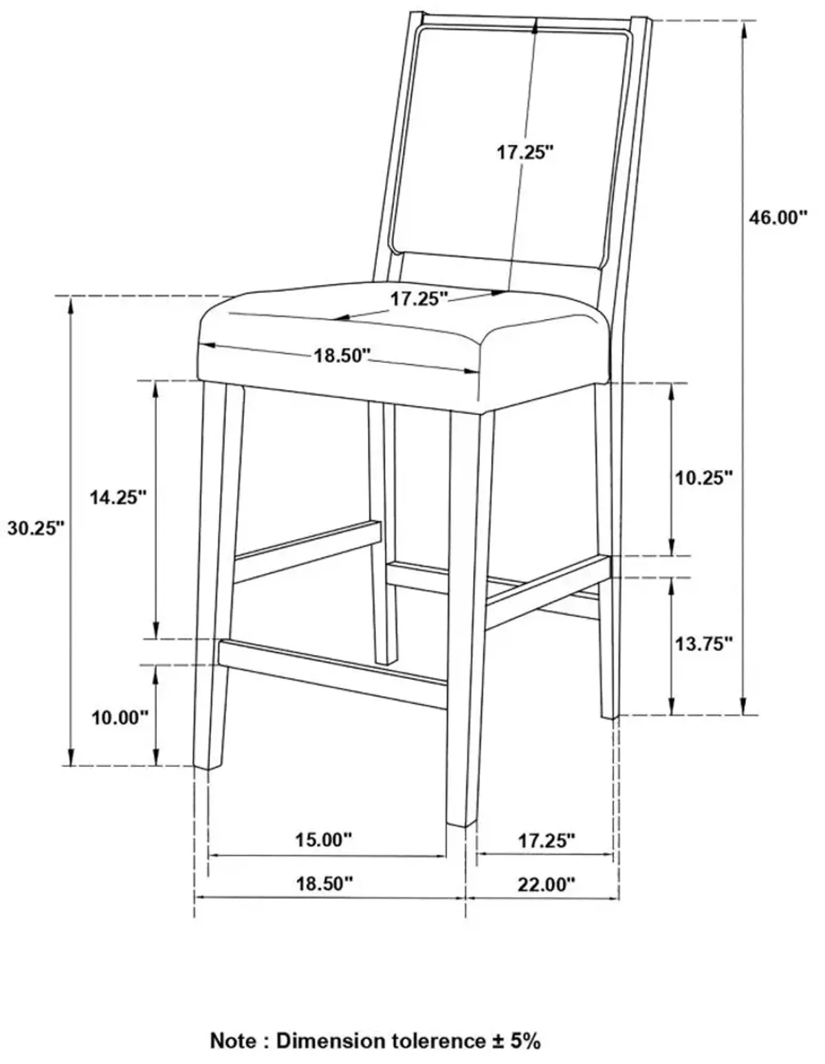 Bedford Upholstered Open Back Bar Stools with Footrest (Set of 2) Grey and Espresso