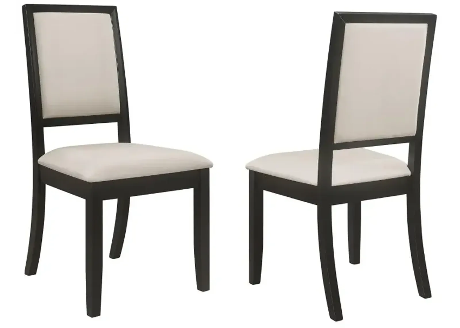 Gouveia Upholstered Dining Side Chairs Black And Cream (Set of 2)