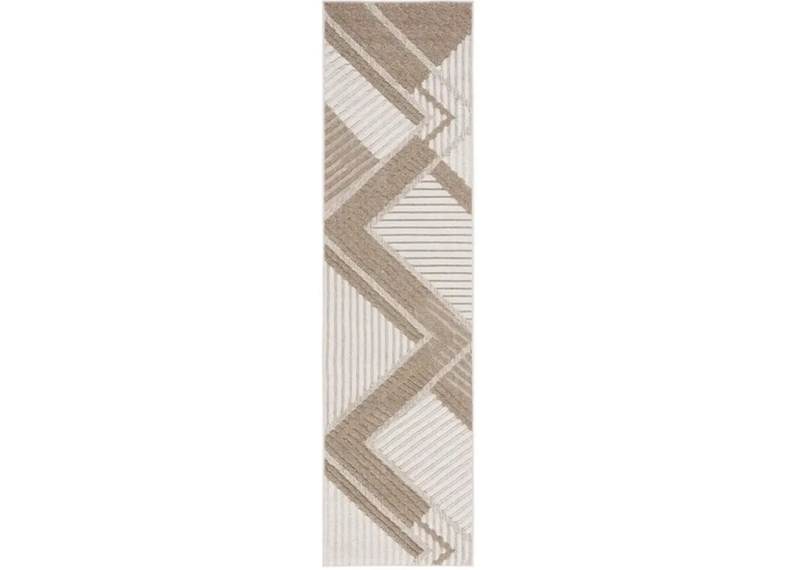 GLOBAL 220 Beige 2'-2' X 10' Runner Rug