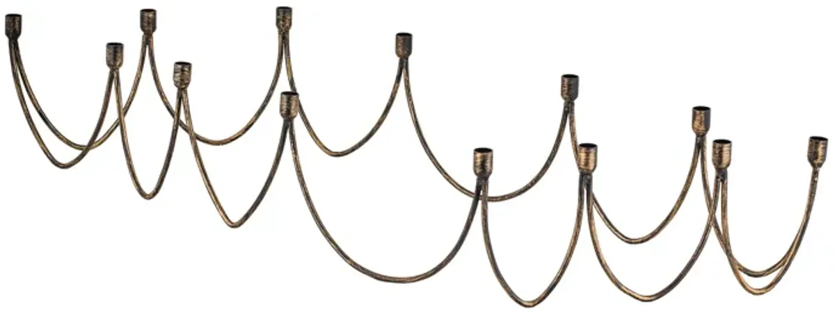 Iron International Candle Holder - Oil Rubbed Gold