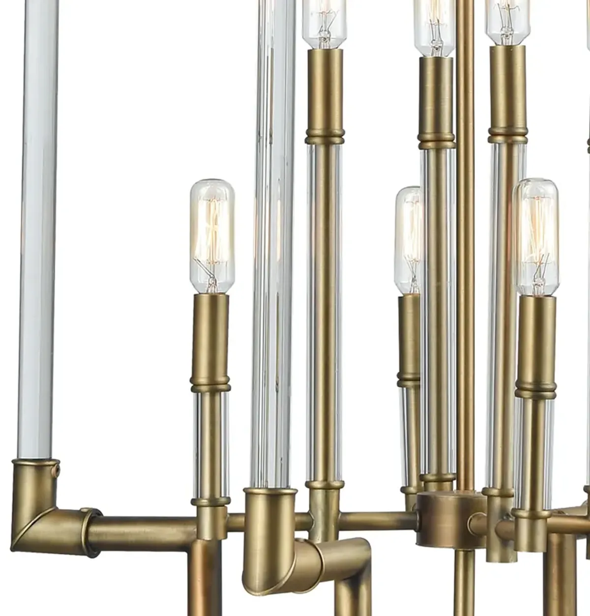 Brandon 24" Wide 8-Light Pendant - Classic Brass