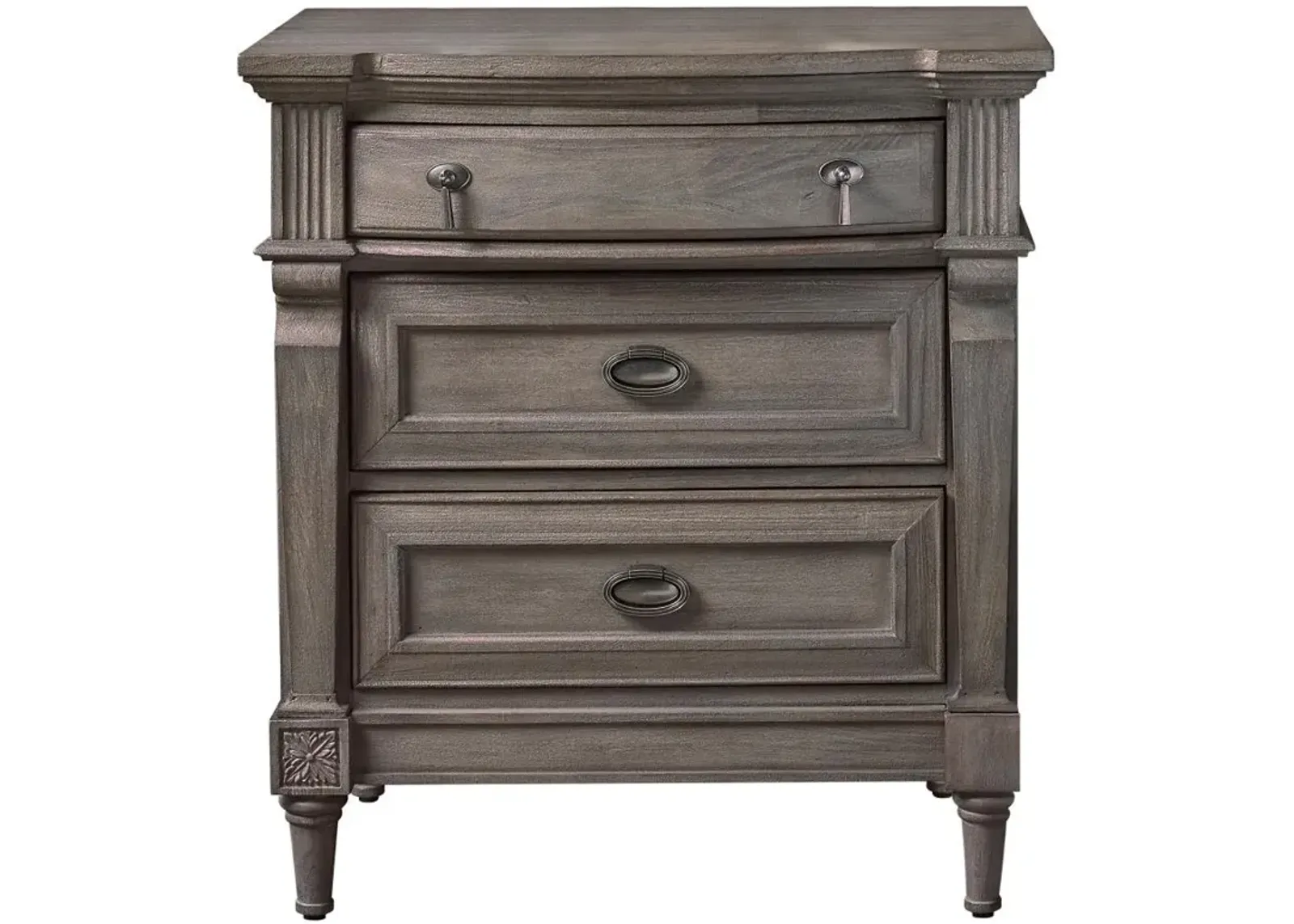 Alderwood 3-drawer Nightstand French Grey