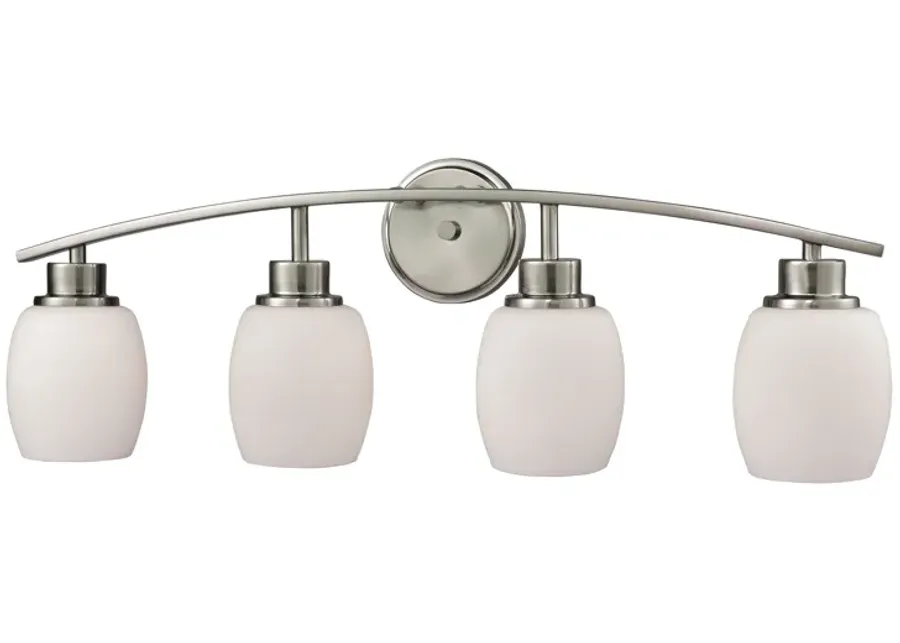 Casual Mission 28" Wide 4-Light Vanity Light - Brushed Nickel