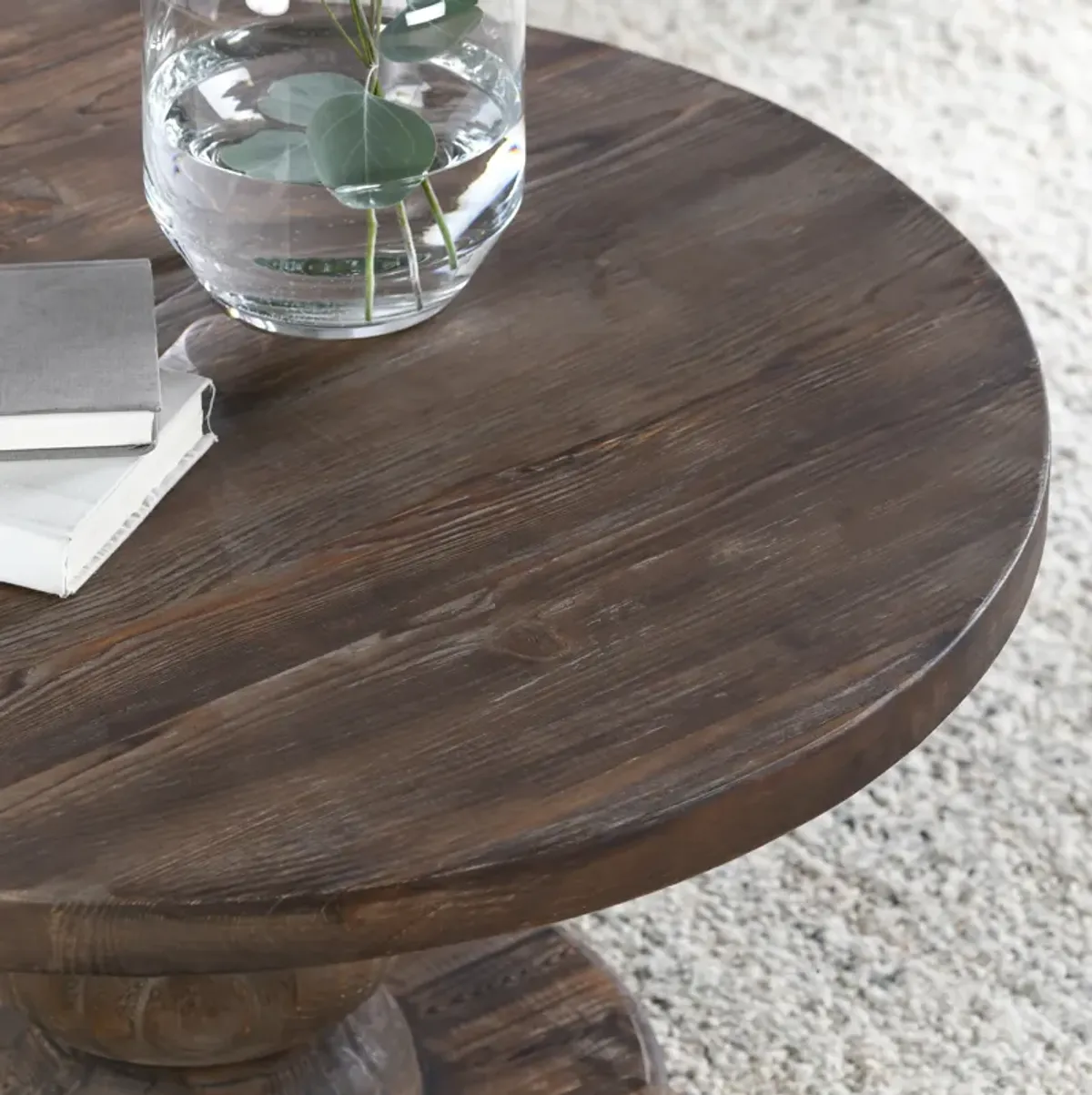 Carolina Reclaimed Pine Round Coffee Table by Kosas Home