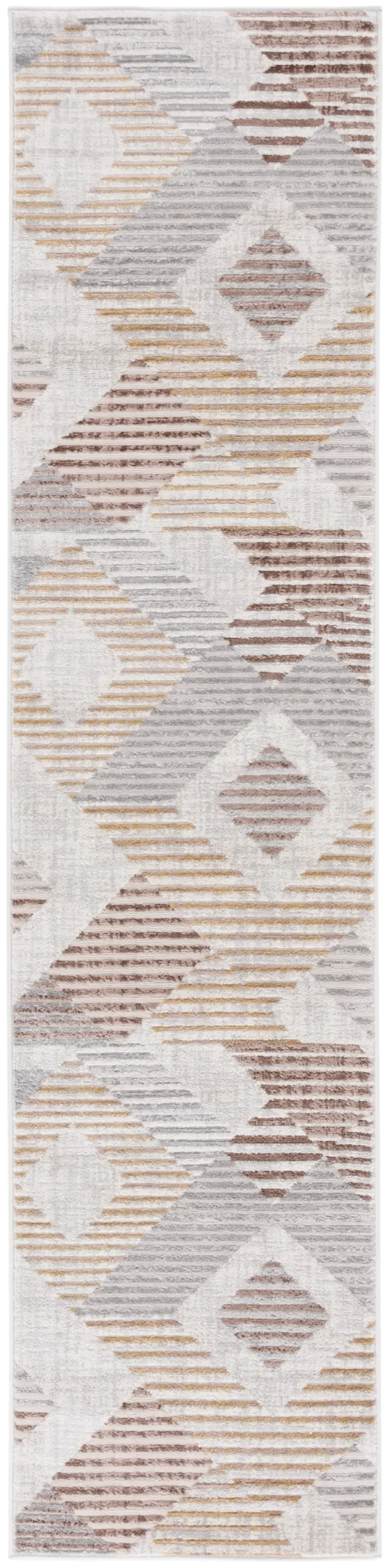 PALMA 328 BEIGE  2'-2' x 11' Runner Rug