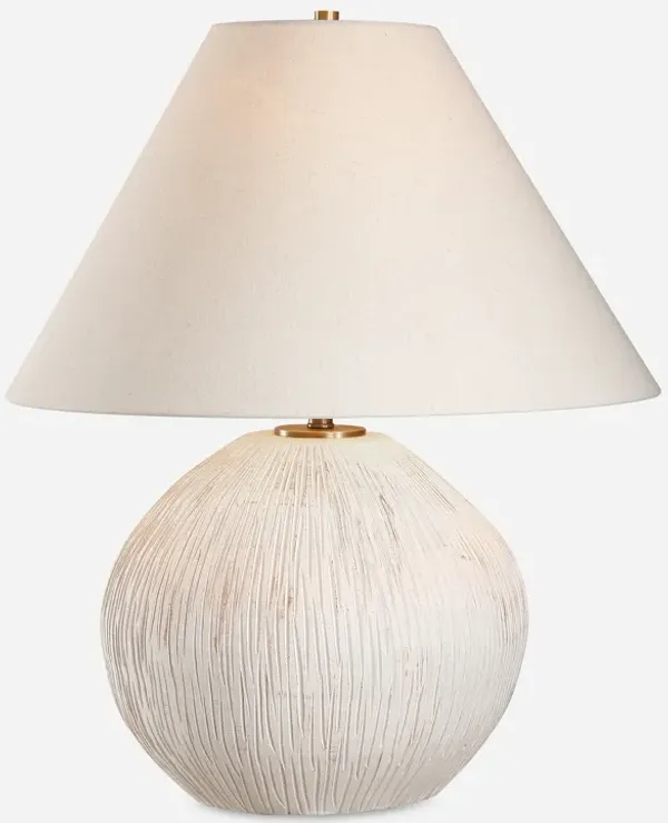 Meryl Aged White Table Lamp