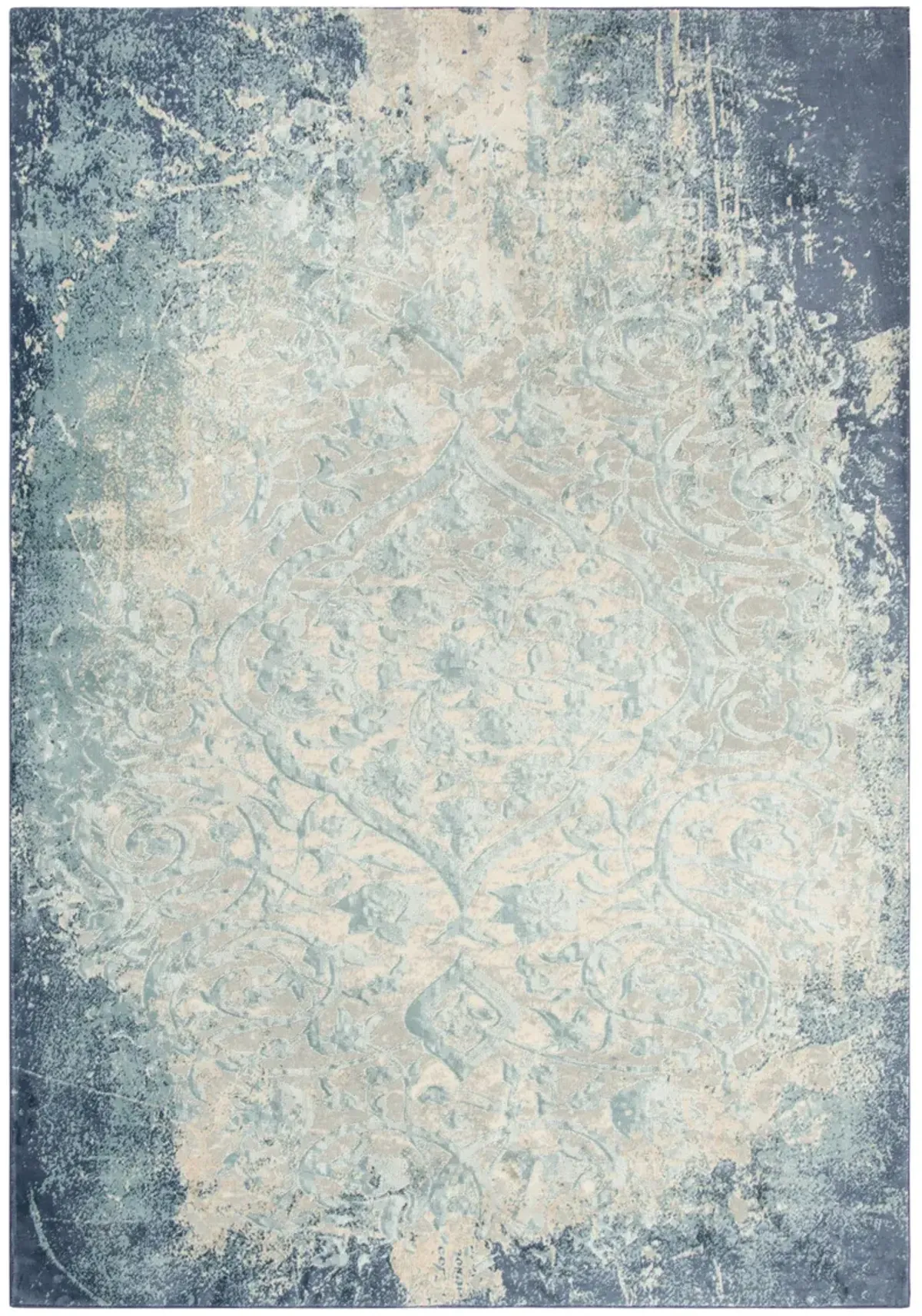 Chelsea Teal/Blue Vine/Scroll Polyester 8'6" x 11'10" Rectangle Rug