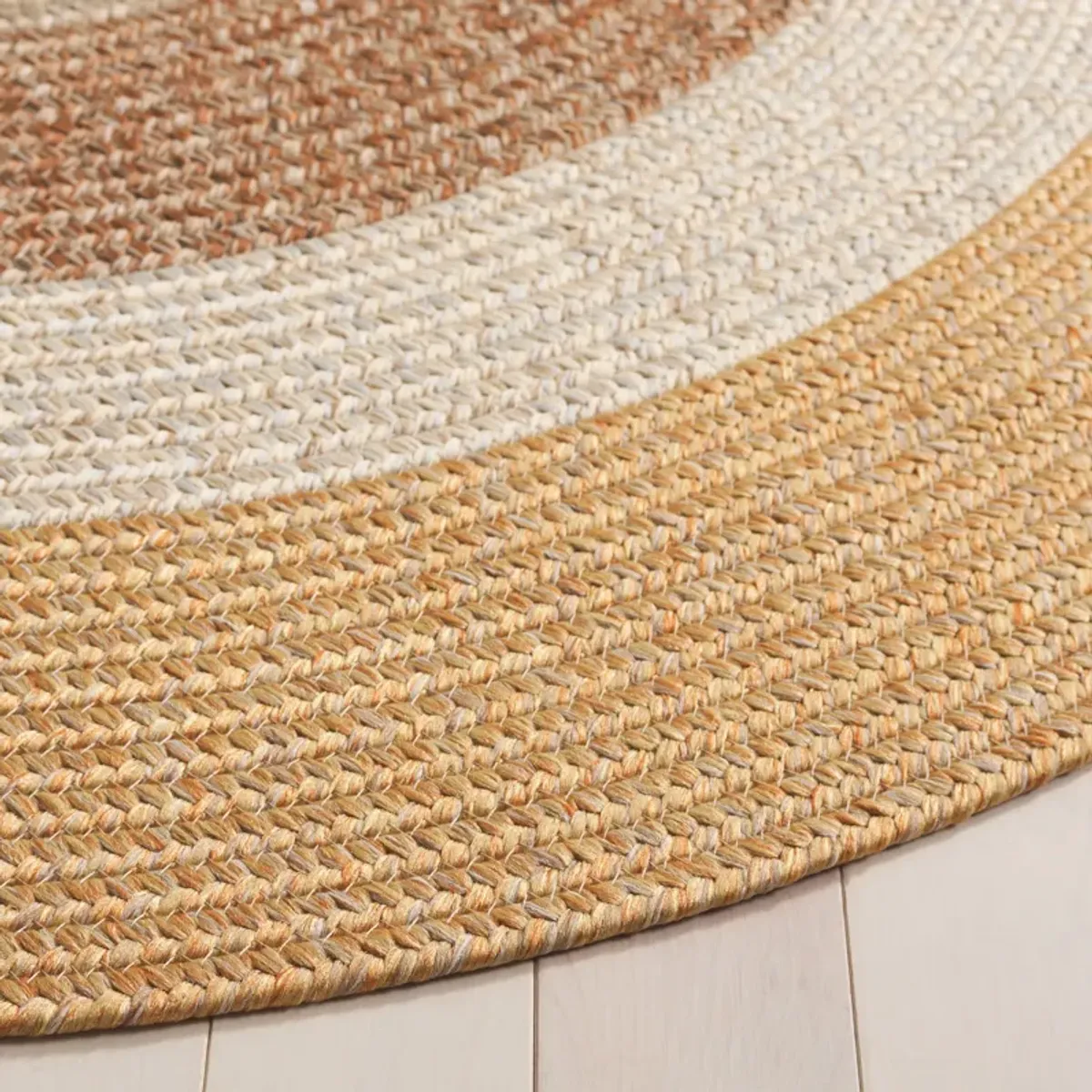 BRAIDED Hand Woven 3' x 5' Oval area rug