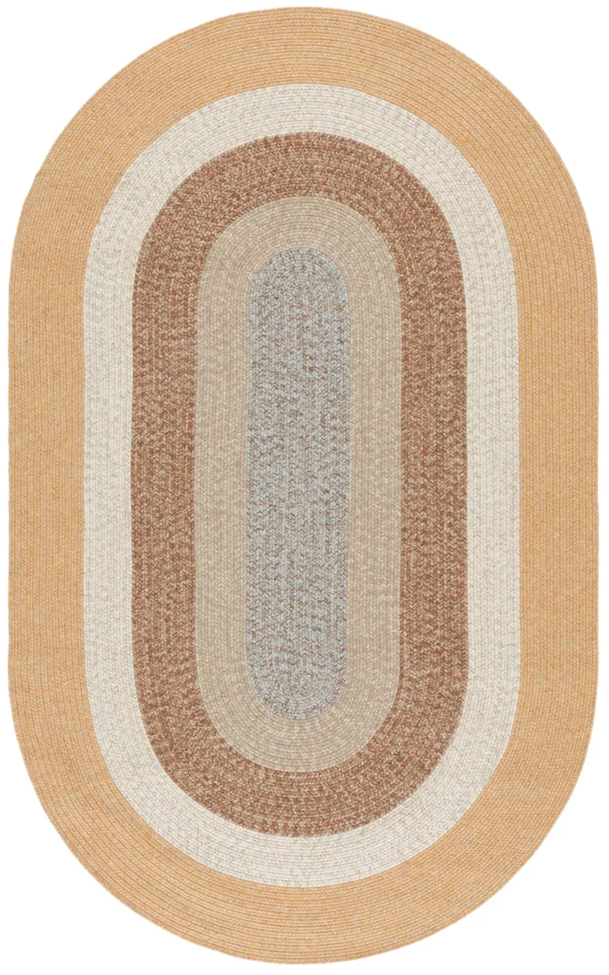 BRAIDED Hand Woven 3' x 5' Oval area rug