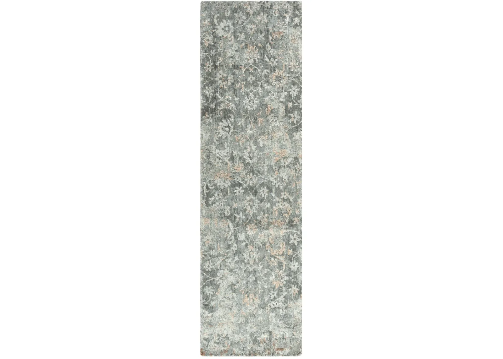 Artistry Gray Classic NZ Wool/Tencel Blend 2'6" x 10' Runner Rug