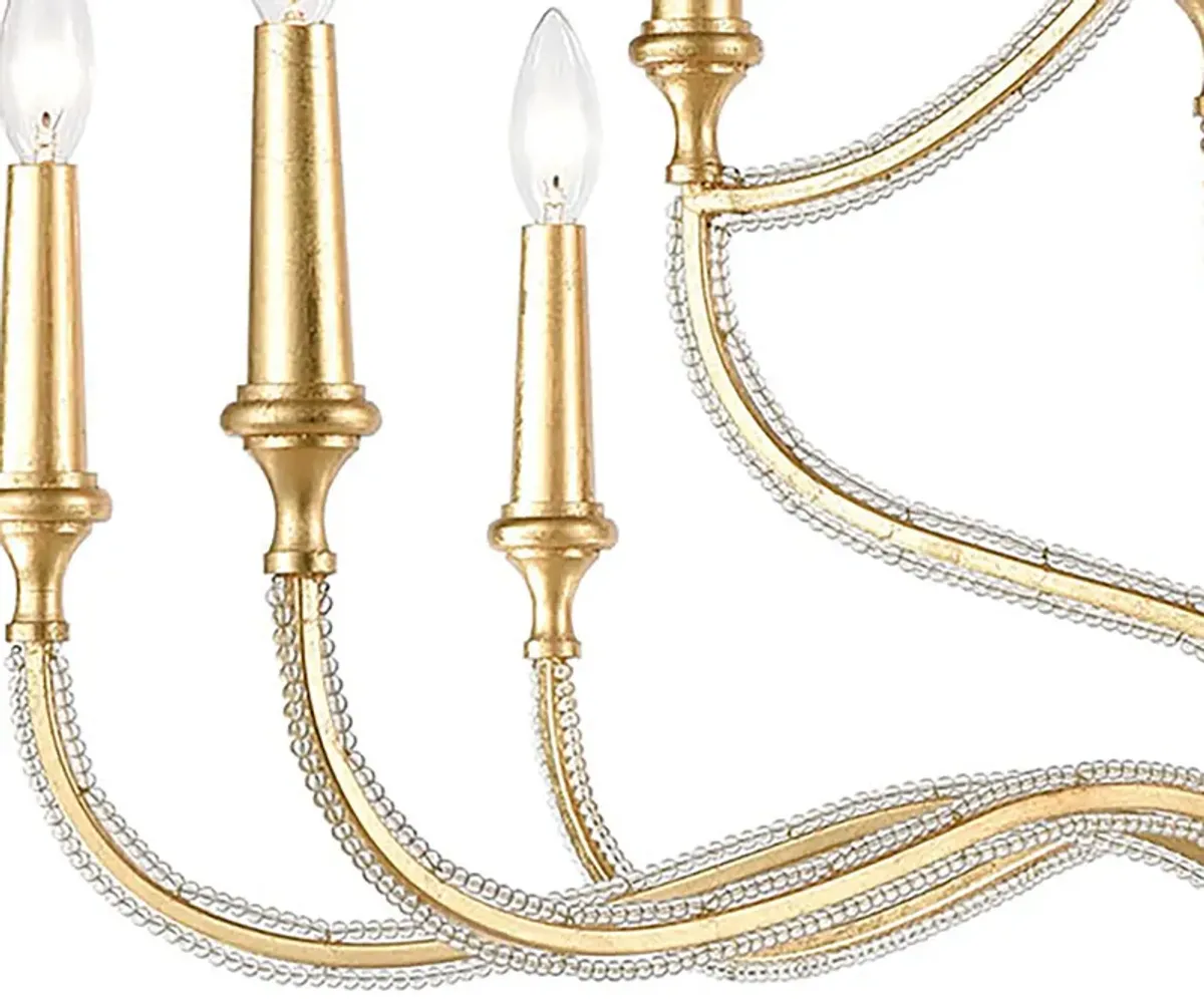 La Rochelle 38" Wide 12-Light Chandelier - Parisian Gold Leaf