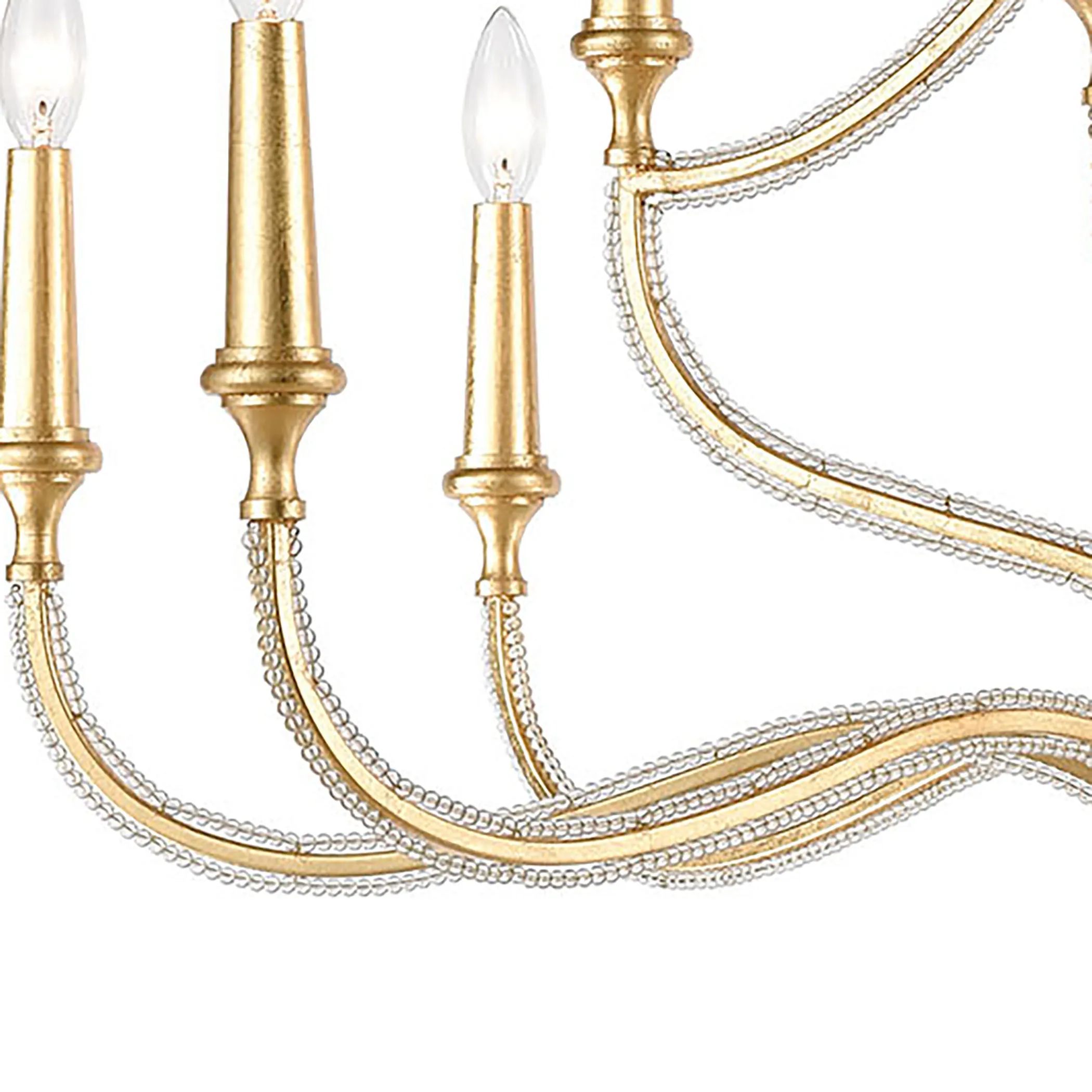 La Rochelle 38" Wide 12-Light Chandelier - Parisian Gold Leaf