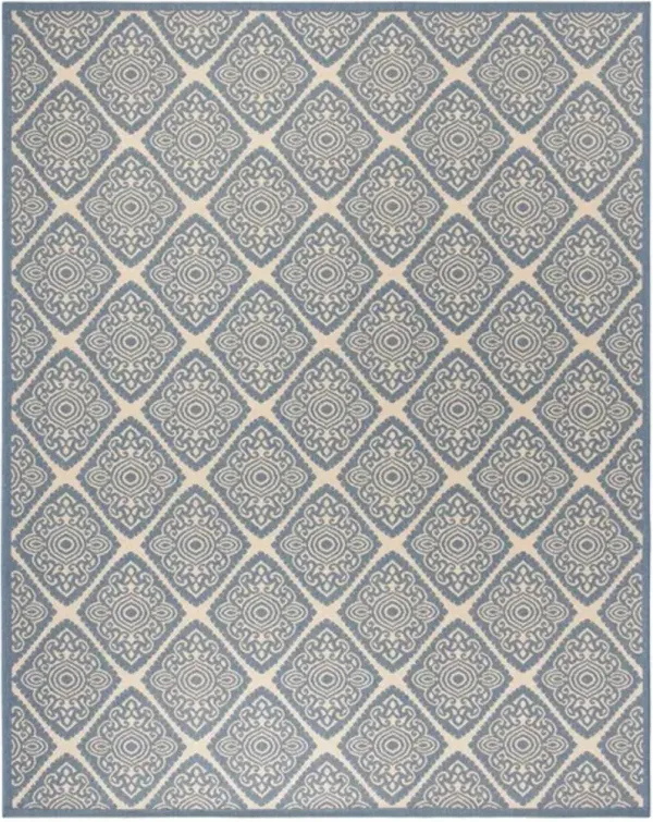 LINDEN 132 Collection LND132N-8 Cream / Blue 8' X 10'
