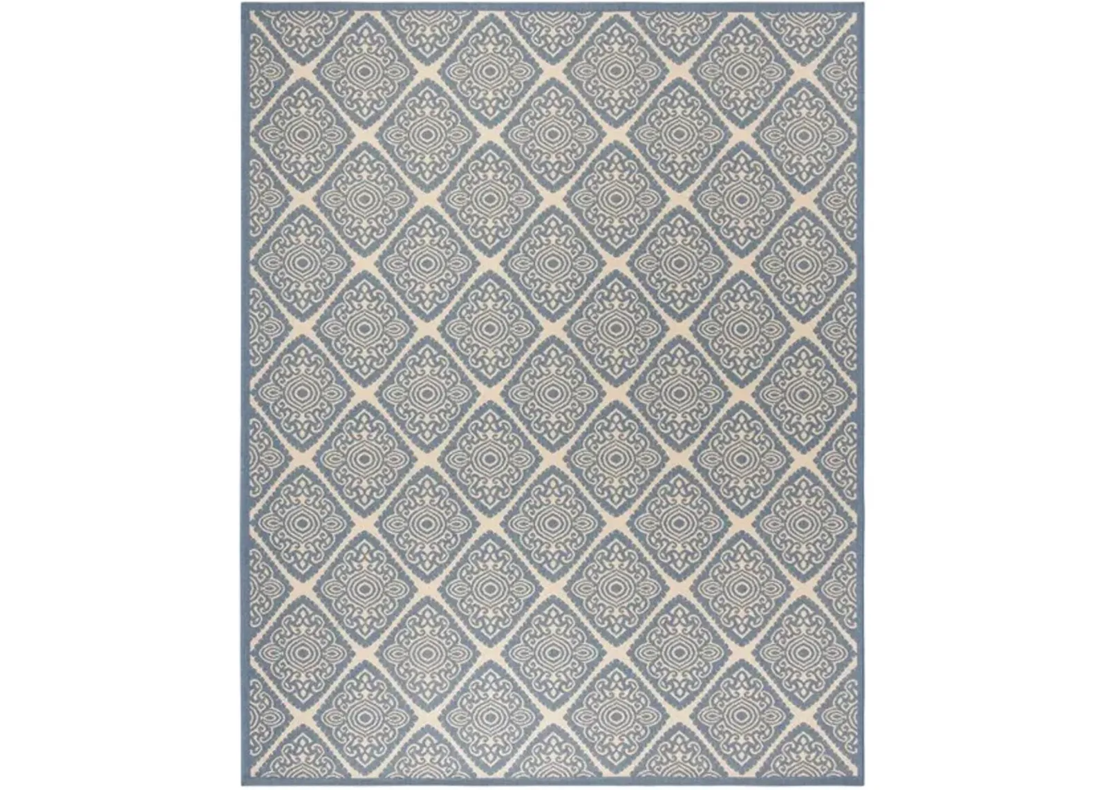 LINDEN 132 Collection LND132N-8 Cream / Blue 8' X 10'