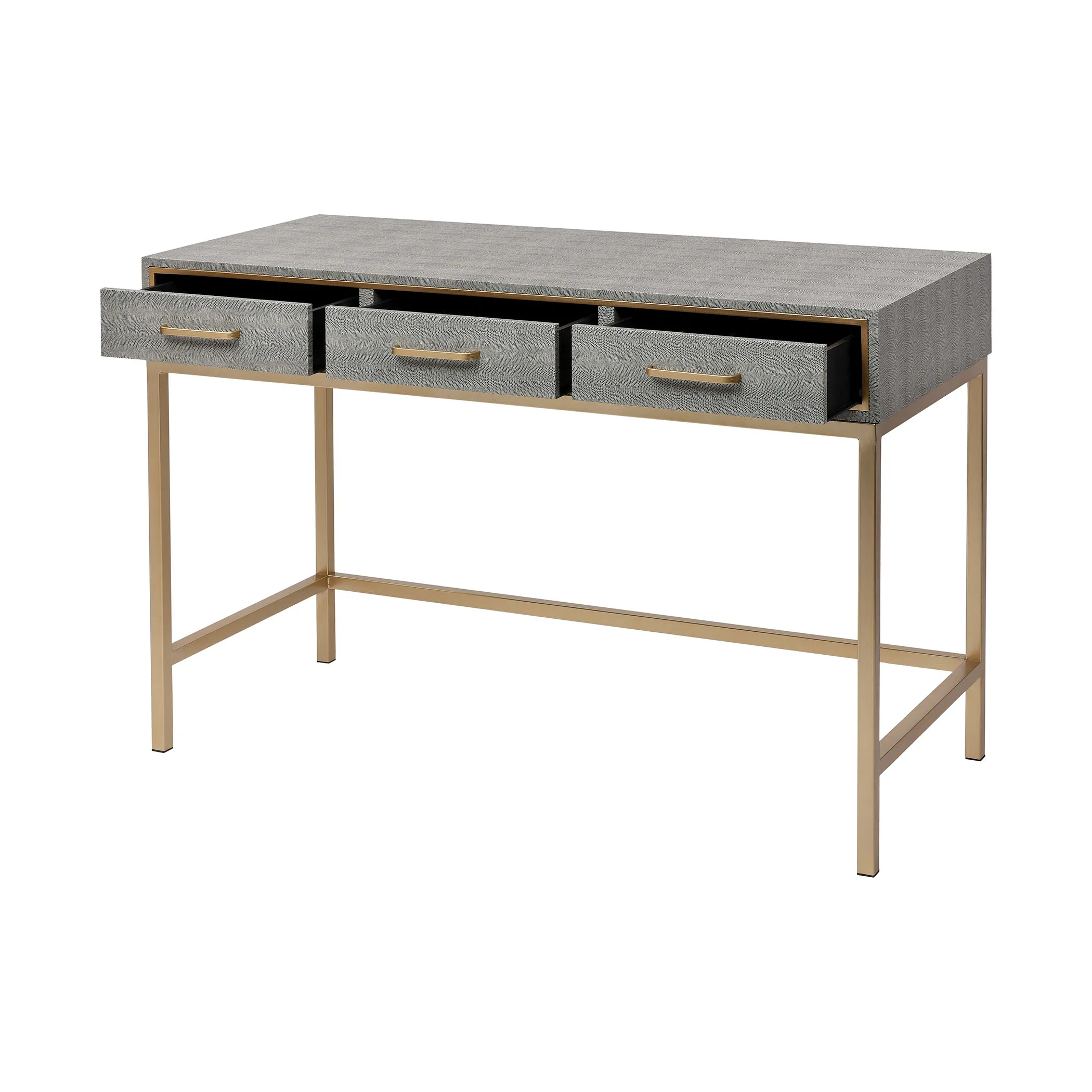 Sands Point Desk - 3 Drawer Gray