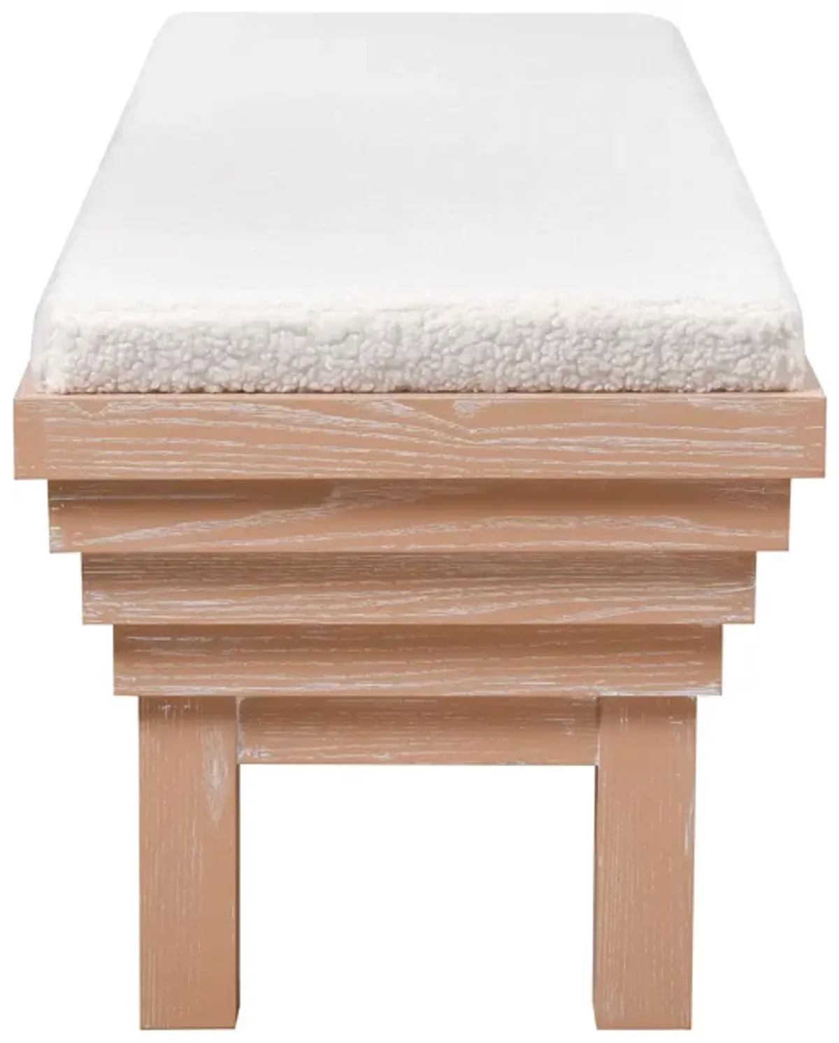 Joanne Bench - Light Oak with Boucle