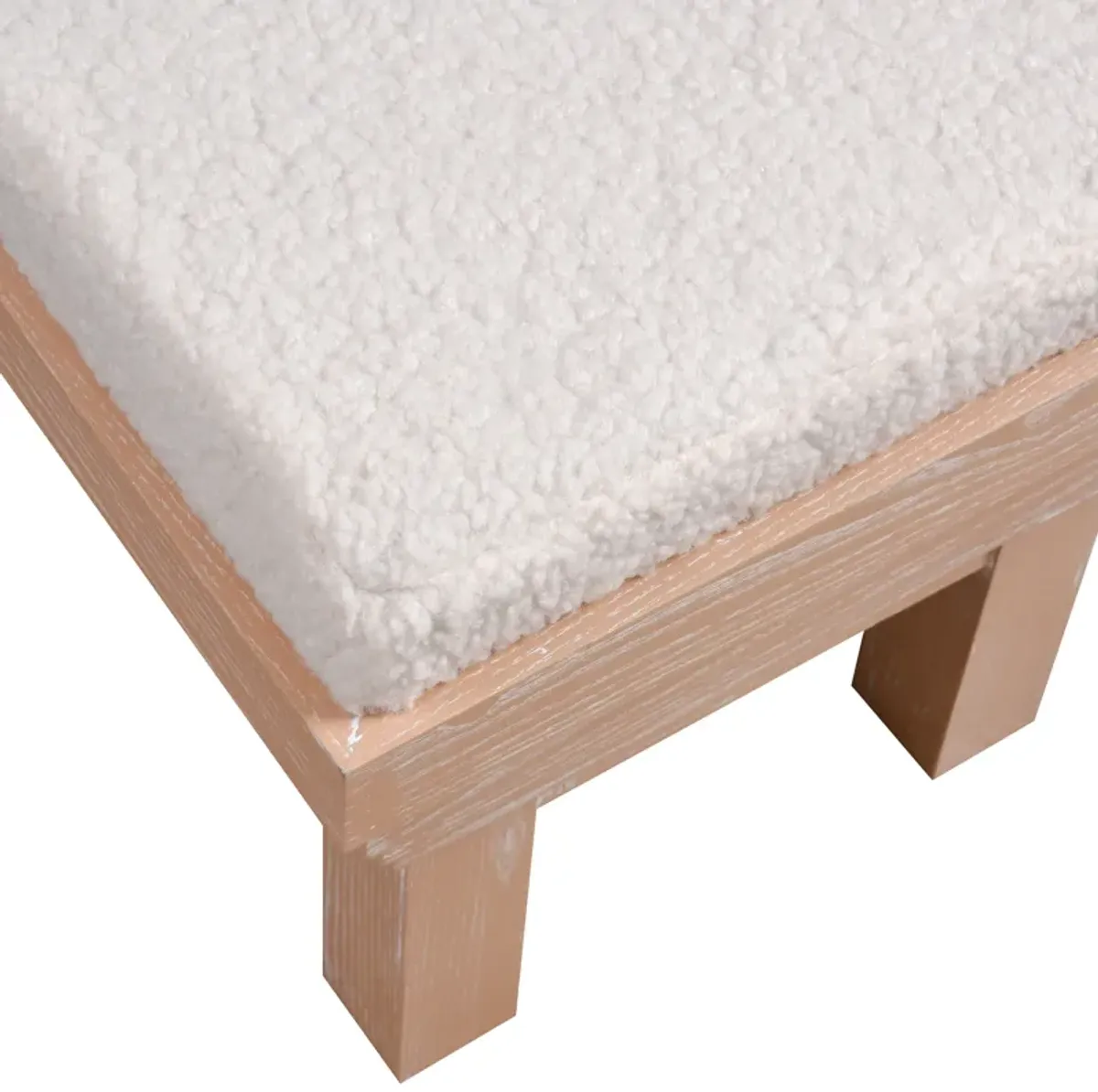 Joanne Bench - Light Oak with Boucle