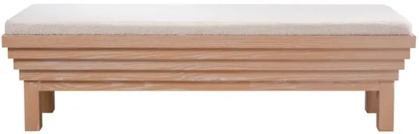 Joanne Bench - Light Oak with Boucle