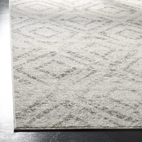 Adirondack Contemporary Light Grey / Grey 12' X 12' Square Powerloomed Rug