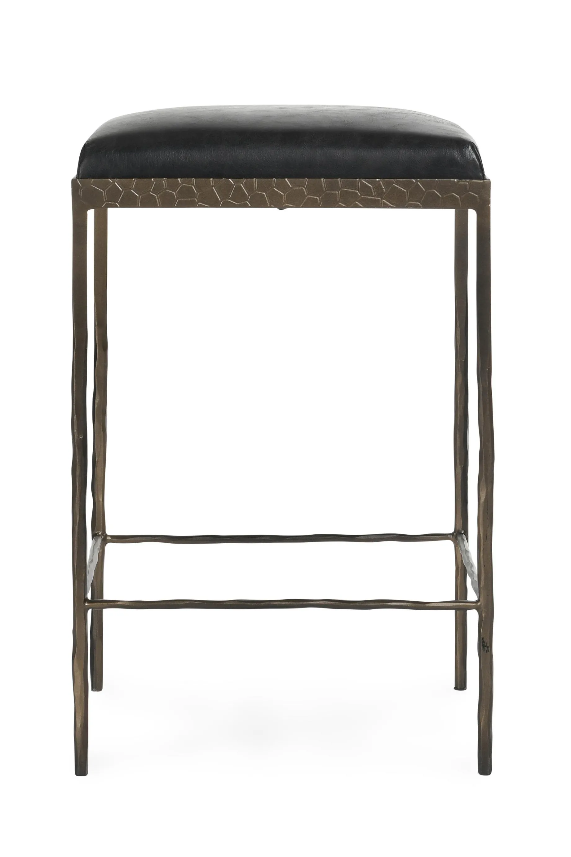 Bose 26" Top Grain Leather Counter Stool in Onyx Black