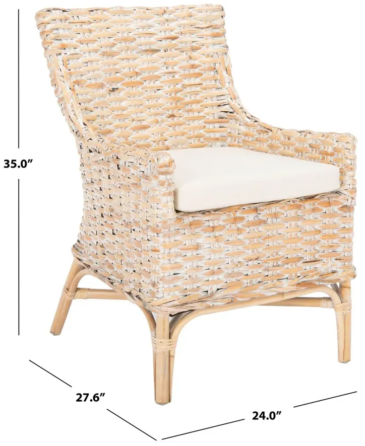 CRISTEN RATTAN ACCENT CHAIR W/ CUSHION