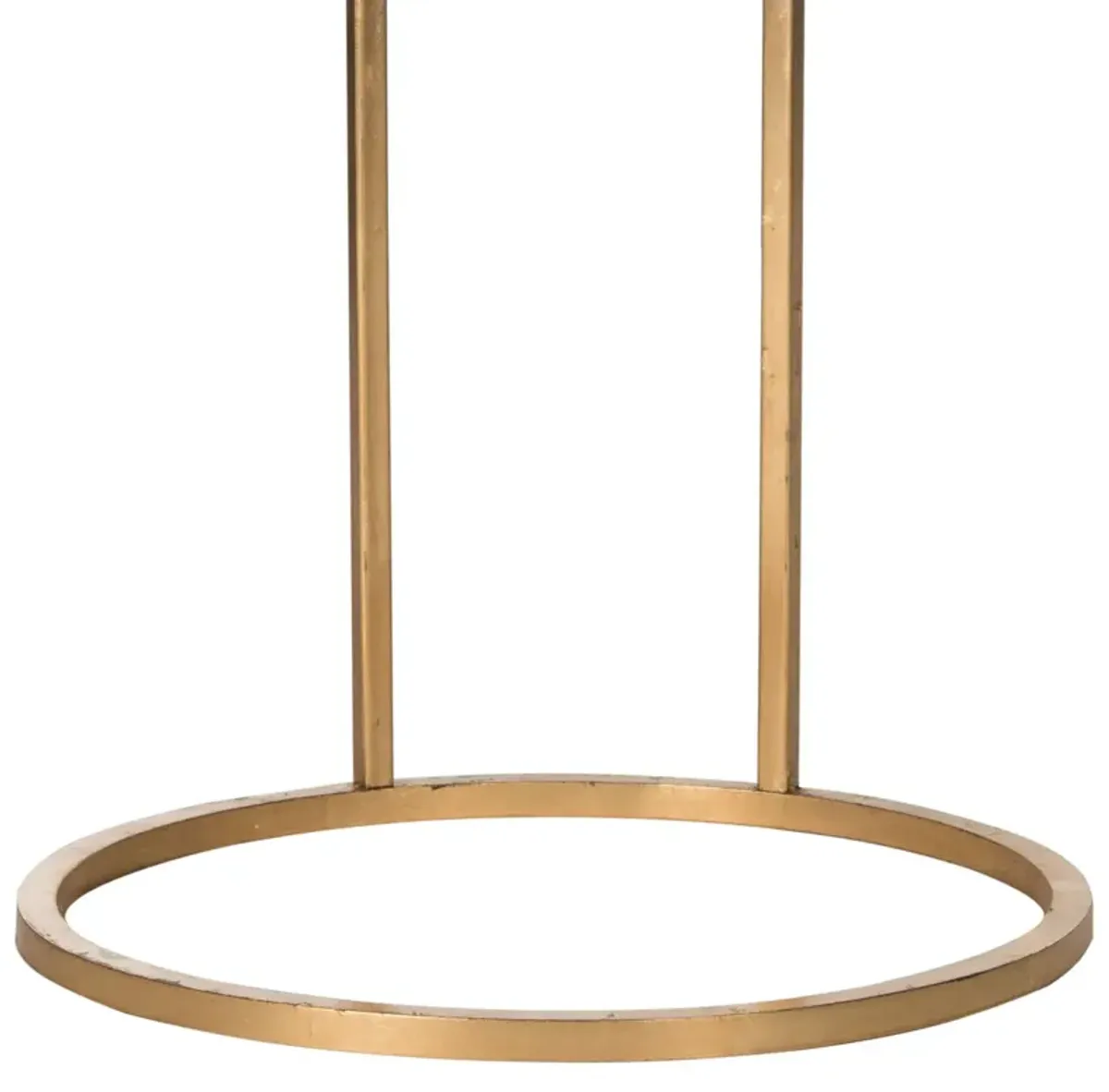 CALVIN ROUND GOLD LEAF END TABLE