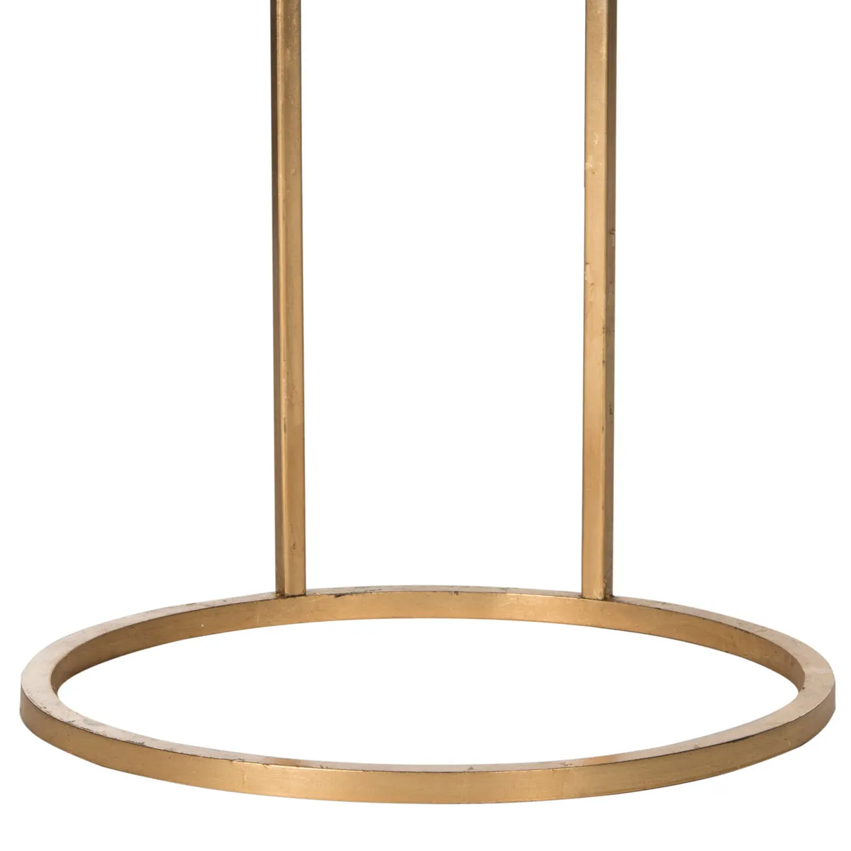 CALVIN ROUND GOLD LEAF END TABLE