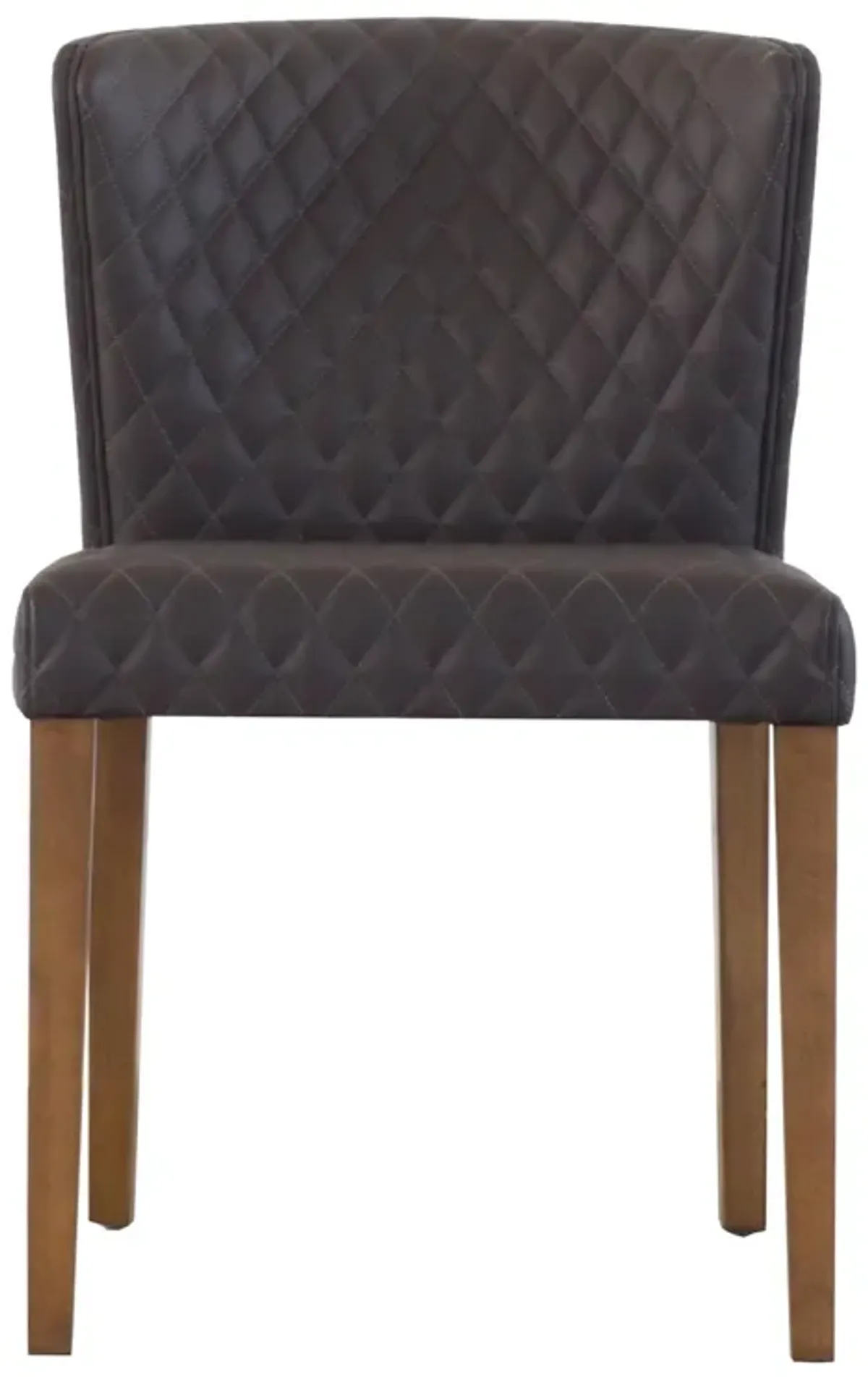 Albie Diamond Stitching Faux Leather Dining Chair - Set Of 2