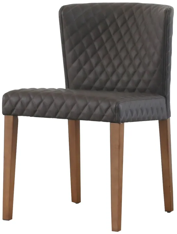 Albie Diamond Stitching Faux Leather Dining Chair - Set Of 2