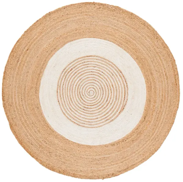 NATURAL FIBER Hand Woven 4' x 4' Round area rug