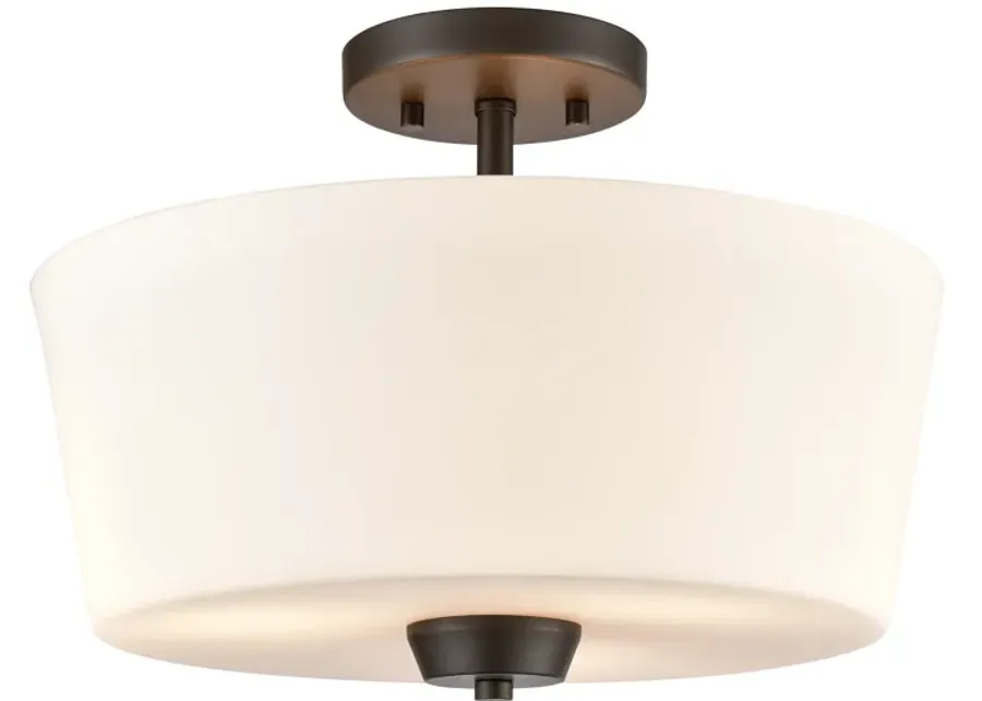 Winslow 15" Wide 3-Light Semi Flush Mount - Oil Rubbed Bronze