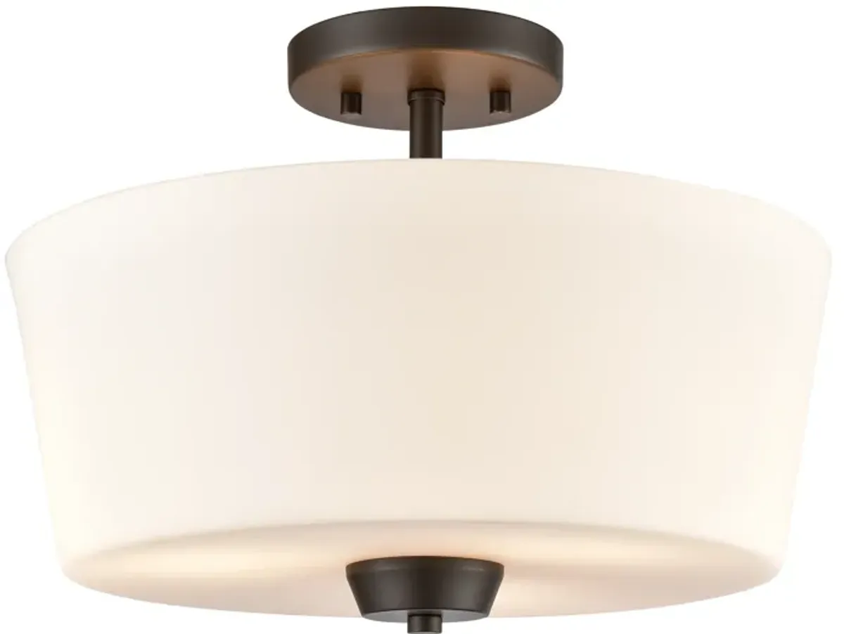 Winslow 15" Wide 3-Light Semi Flush Mount - Oil Rubbed Bronze