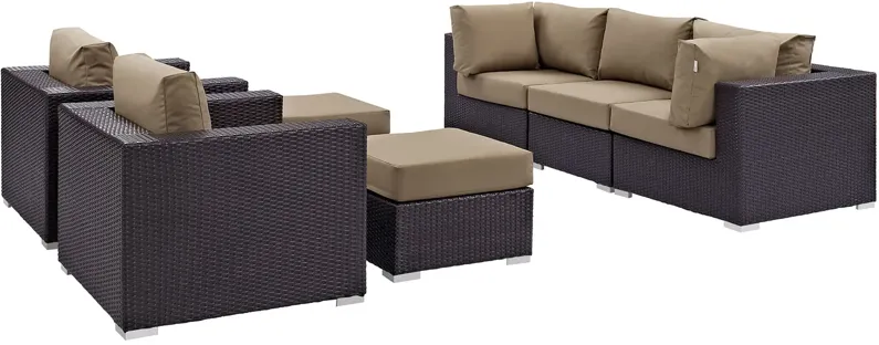 Convene 7 Piece Outdoor Patio Sectional Set