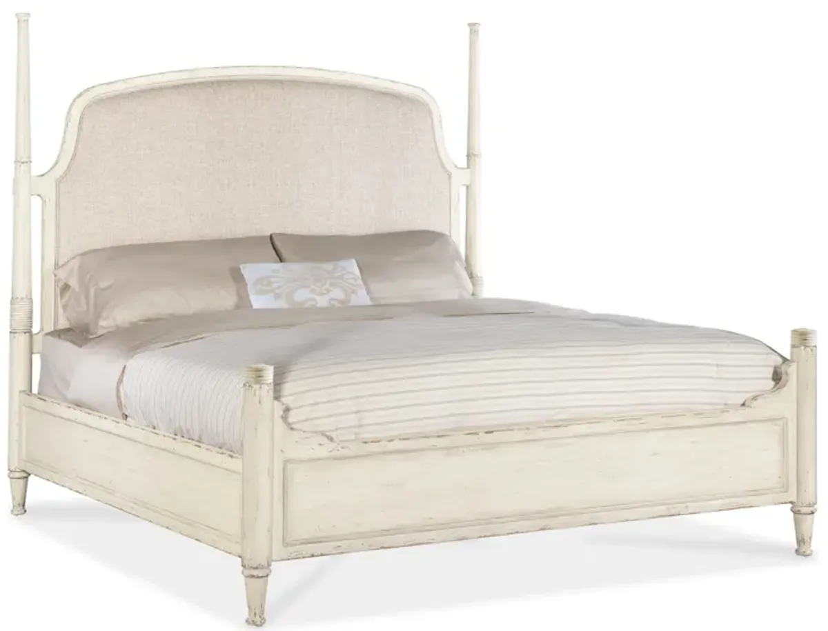 Americana Queen Upholstered Poster Bed