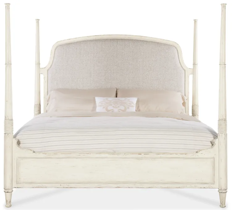 Americana Queen Upholstered Poster Bed