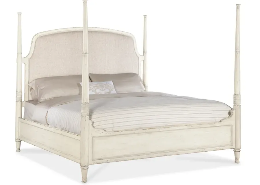 Americana Queen Upholstered Poster Bed