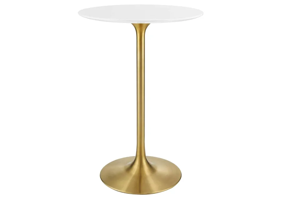 Lippa 28" Round Wood Top Bar Table